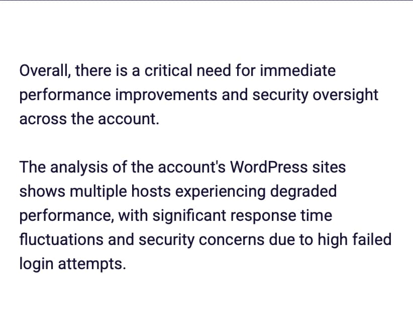 Example daily account summary